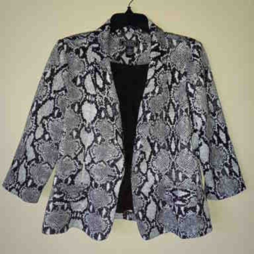 New York Clothing Company (NYCC) Snakeskin Print Jacket  Women's  L